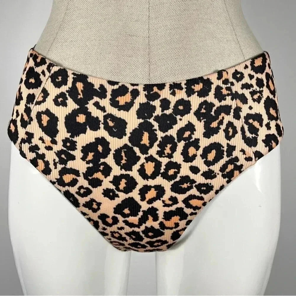 Shein leopard print bikini bottom NWOT